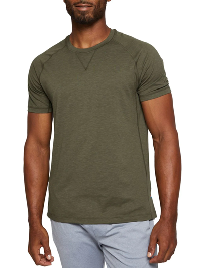 Shop Fourlaps Men's Level Recycled Performance Tee In Army Green