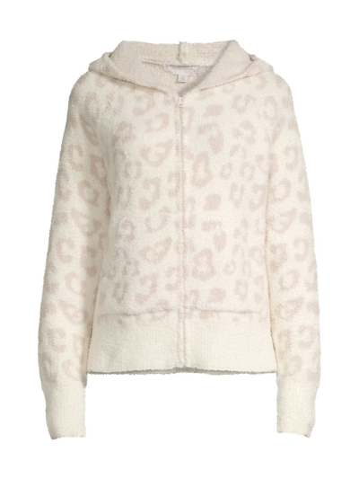 Shop Barefoot Dreams Women's Cozychic Barefoot In The Wild Hoodie In Cream Stone