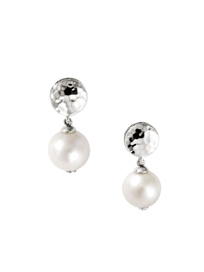 Shop John Hardy Women's Sterling Silver & 9-9.5mm Cultured Freshwater Pearl Drop Earrings