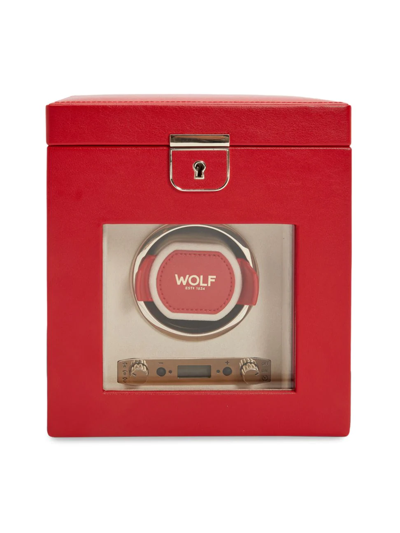 Shop Wolf Palermo Single-watch Winder Storage Box In Red