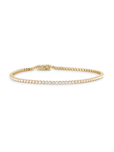 Shop Saks Fifth Avenue Women's 14k Yellow Gold & 1.91 Tcw Diamond Tennis Bracelet