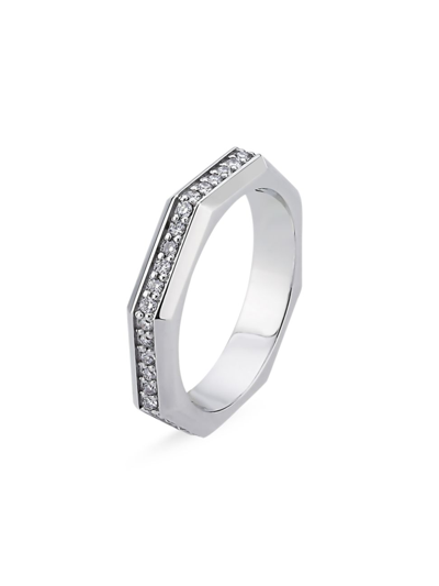 Shop Ascher Women's Luminescence 18k White Gold & Diamond Polished Celestial Ring