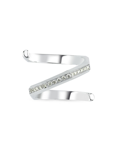Shop Ascher Women's Luminescence 18k White Gold & Diamond Hypnosis Ring