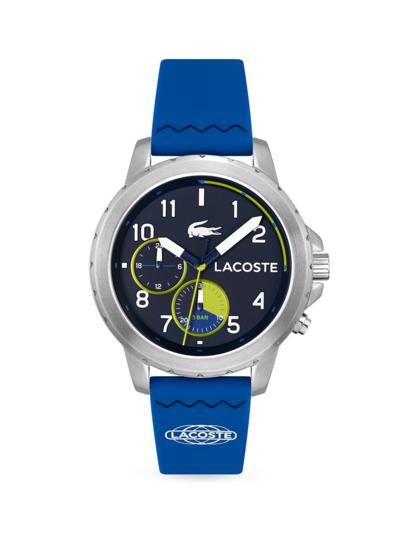Shop Lacoste Men's Endurance Stainless Steel & Silicone Chronograph Watch In Blue