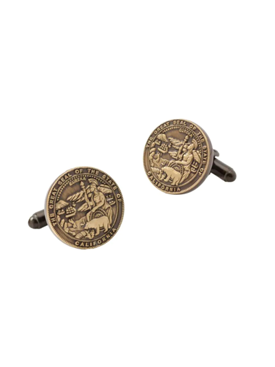 Shop Cufflinks, Inc Men's California Seal Embossed Cufflinks In Bronze