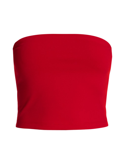 Shop Susana Monaco Women's Essential Crop Tube Top In Red