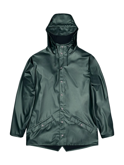 Shop Rains Men's Waterproof Rain Jacket In Silver Pine