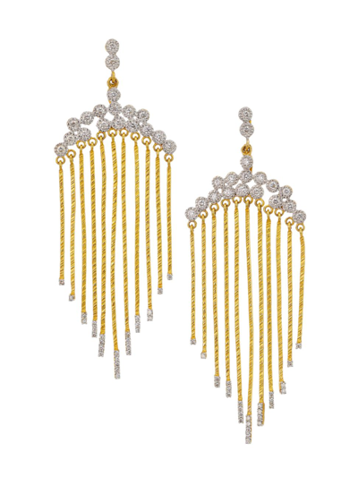 Shop Coomi Women's Eternity 20k Yellow Gold & Diamond Fringe Drop Earrings