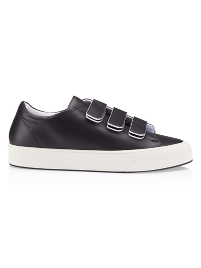 Shop The Row Women's Mary Leather H-strap Sneakers In Black