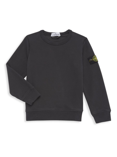 Stone Island Kids' Little Boy's & Boy's Crewneck Sweatshirt In Charcoal |  ModeSens