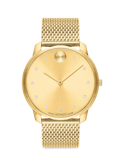 Shop Movado Men's Bold Thin Ionic Light Gold-plated Steel Bracelet Watch