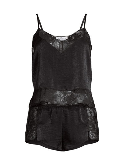 Shop In Bloom Women's Wait Until Dark Two-piece Camisole Short Set In Black
