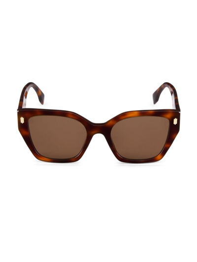Shop Fendi Women's  Bold 54mm Square Sunglasses In Blonde Havana