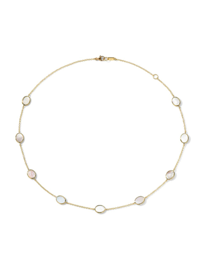Shop Ippolita Women's Confetti 18k Yellow Gold & Mother-of-pearl Station Necklace