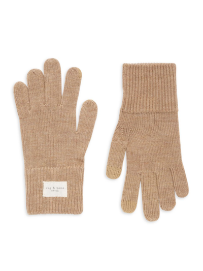 Shop Rag & Bone Women's Addison Wool Gloves In Camel
