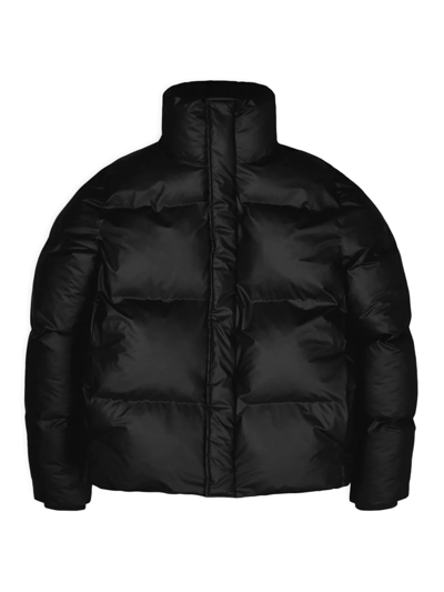 Shop Rains Men's Boxy Puffer Jacket In Black