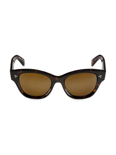 Shop Oliver Peoples Women's Eadie 51mm Pillow Sunglasses In Brown Tortoise