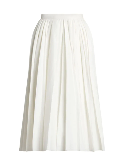Shop Ralph Lauren Women's Arnav Irregular Pleat Linen Skirt In Off White
