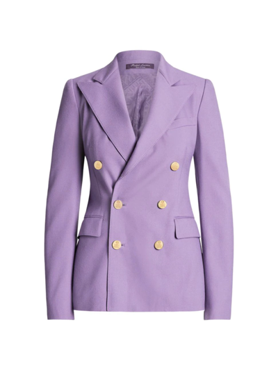 Shop Ralph Lauren Women's Camden Cashmere Blazer In Lilac