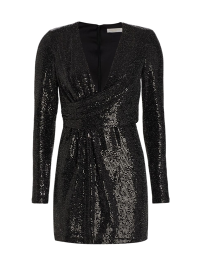 Shop Ramy Brook Women's Esme Sequin Minidress In Black