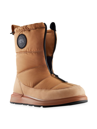 Shop Canada Goose Men's Crofton Fold-down Puffer Boot In Tan