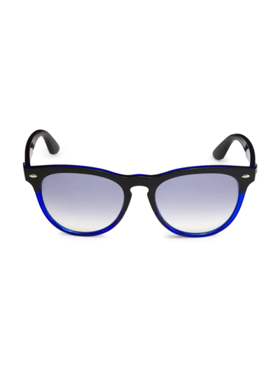 Shop Ray Ban Women's Rb4471 Iris 54mm Round Sunglasses In Light Blue
