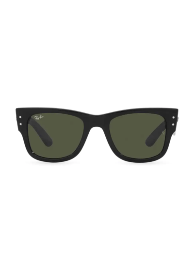 Shop Ray Ban Men's 51mm Mega Wayfarer Sunglasses In Black