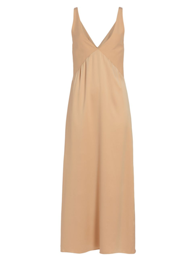 Shop Twp Women's V-neck Silk Gown In Rose Gold