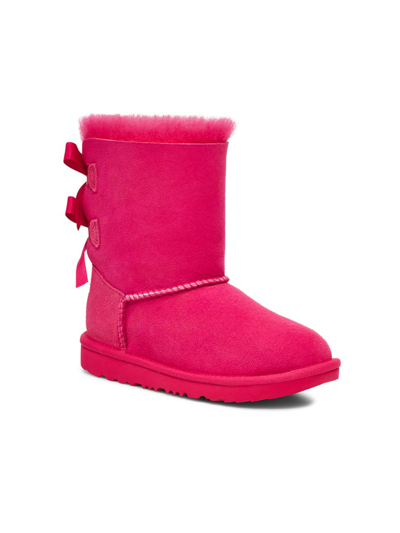 Shop Ugg Little Girl's & Girl's Pure Bailey Bow Ii Boots In Radish