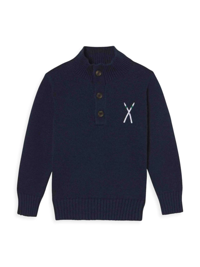 Shop Classic Prep Little Boy's & Boy's Scott Skier Sweater In Blue Ribbon
