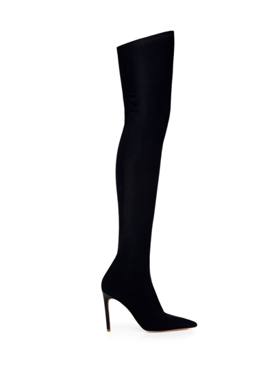 Shop Prota Fiori Women's Scarlett Over-the-knee Sock Boots In Nero