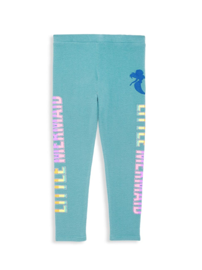 Shop Chaser Little Kid's Glitter Bliss Knit Sweatpants In Blue