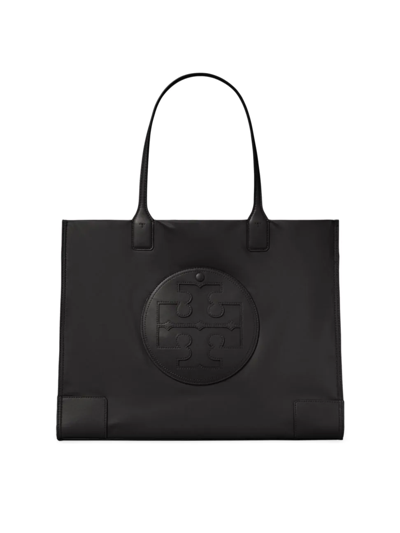 Shop Tory Burch Women's Ella Logo Tote Bag In Black