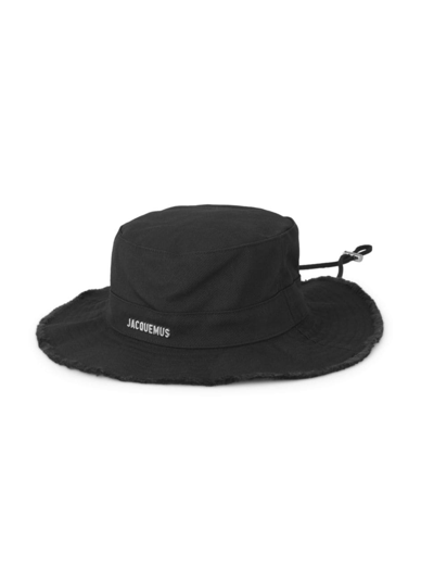 Shop Jacquemus Men's Le Bob Artichaut Bucket Hat In Black