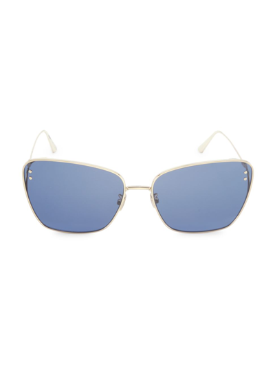 Shop Dior Women's Miss 63mm Butterfly Sunglasses In Gold