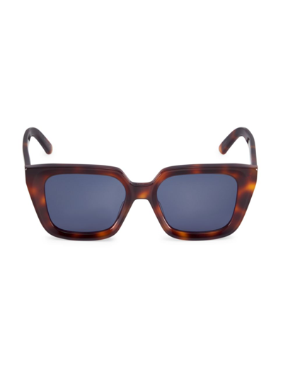 Shop Dior Women's Midnight S1i 53mm Geometric Sunglasses In Blonde Havana