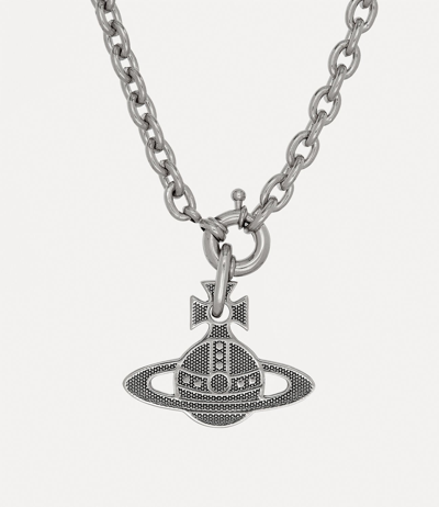 Shop Vivienne Westwood Man. Hilario Pendant Necklace In Silver