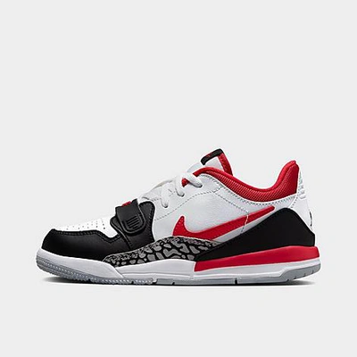 Shop Nike Jordan Boys' Little Kids' Legacy 312 Low Off-court Shoes In White/fire Red/black/wolf Grey