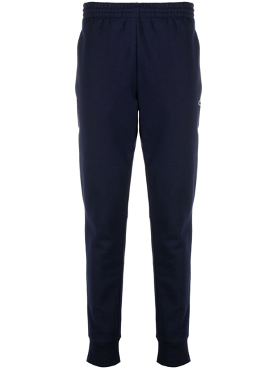 Lacoste Logo-embroidered Track Pants In Blue