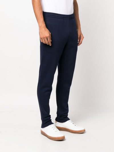 Lacoste Logo-embroidered Track Pants In Blue