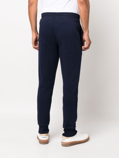Lacoste Logo-embroidered Track Pants In Blue