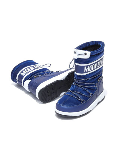 Shop Moon Boot Icon Lace-up Snow Boots In Blue