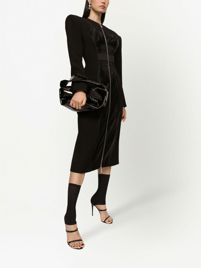 Dolce & Gabbana Patent Tote Bag In Black