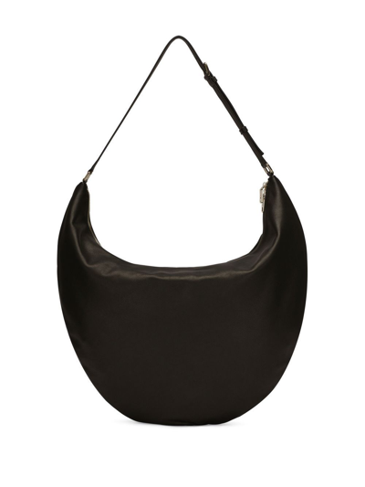 Shop Dolce & Gabbana Half Moon Shoulder Bag In Black