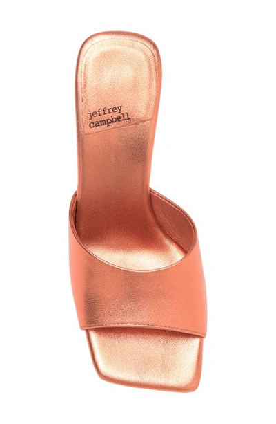 Shop Jeffrey Campbell Mr-big Slide Sandal In Rose Gold