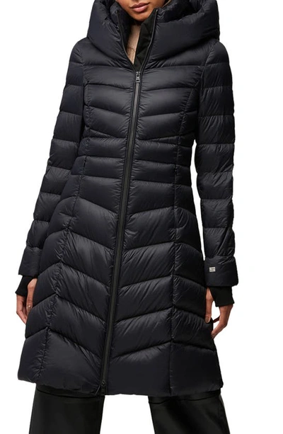 Shop Soia & Kyo Lita Water Repellent 700 Fill Power Down Recycled Nylon Puffer Coat In Black