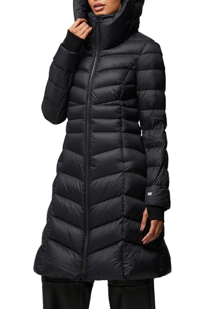 Soia & Kyo Lita Water Repellent 700 Fill Power Down Recycled Nylon Puffer Coat In Black