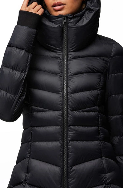 Soia & Kyo Lita Water Repellent 700 Fill Power Down Recycled Nylon Puffer Coat In Black