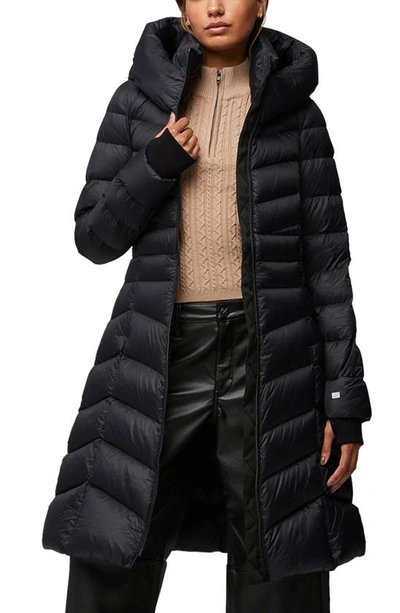 Soia & Kyo Lita Water Repellent 700 Fill Power Down Recycled Nylon Puffer Coat In Black