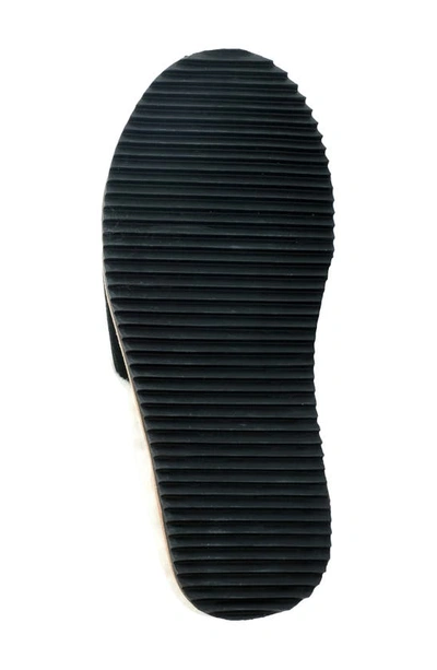 Revitalign Clara Orthotic Faux Fur Lined Slide Slipper In Black